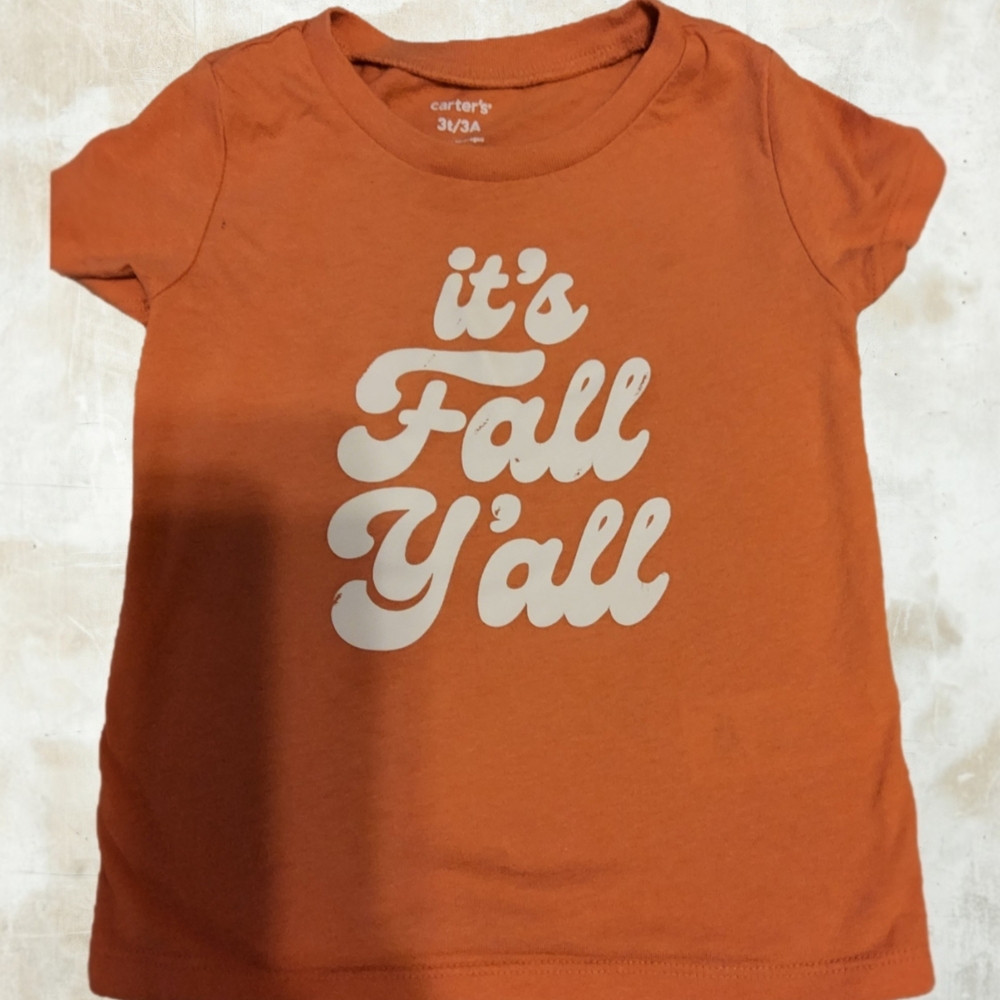 ⭐️⭐️5/$15 Carter's Pumpkin Orange Kids Tee